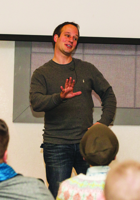 Capt. Chris Plekenpol spoke to student veterans Tuesday night about struggling with PTSD and how to use faith to cope with their anxiety. (Photo by ANDREW MATHER, Photo Editor)