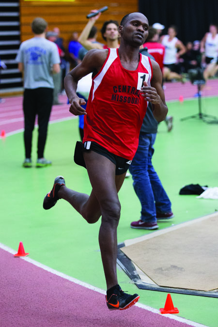 Senior distance runner Laban Sialo earned a provisional mark in the 5000m run at the Iowa State Classic. (Photo by ANDREW MATHER, Photo Editor)