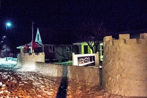 (Photo courtesy Andrew Mather) The fort had a long wall with several towers.