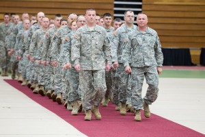 Mo. National Guard sendoff at UCM's Multipurpose Building.(Photo by ANDREW MATHER, photo editor)