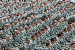 Soldiers of the 1-135th Attack Reconnaissance Battalion. (Photo by Andrew Mather)