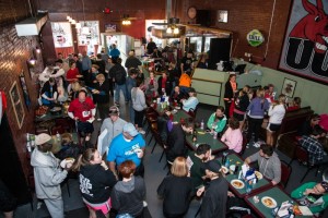 Breakfast is served inside of Blaine's Bar and Grille following the race.