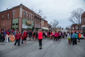 Racers fill Holden street in front of Molly's. 