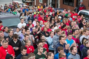 Some of the over 200 people participating in the Blaine Whitworth Memorial 5K.