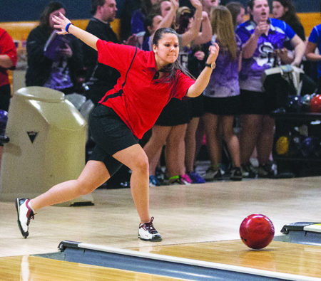 Senior Natalie Jimenez at the UCM Women's Invitational in Kansas City, Mo. in early March. She is a first-team All-American selection and Division-II Player of the Year. (Photo by ANDREW MATHER, Photo Editor)