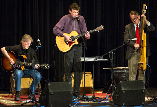 Special guest artists were Luehrman, Shaffer & Check were the opening act Friday night. The group is, from left, Tony Shaffer, Mick Luehrman and John Check. All three are UCM faculty.