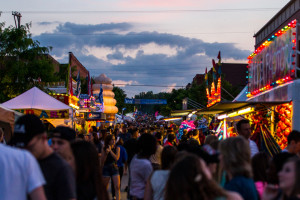 By the late evening the streets of downtown Lee's Summit are filled with thousands of guests basked in the glow of the festival lights.