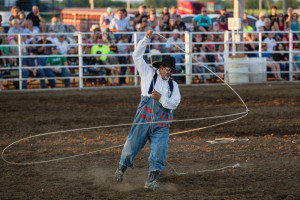 (Photo by ANDREW MATHER, digitalBURG) Tuffy Gessling performs at the Johnson County Fair in July.