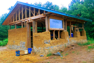 (Photo by Kelsey Harmon) Mike and Andrea Reinhardt are building a home south of Warrensburg using the cob building method.