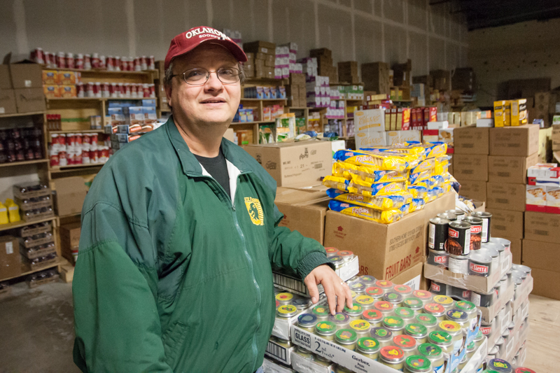 Bob Vickers manages Servant's Open Door in Warrensburg, a program through Johnson County United Way that financially supports 20 nonprofit organizations and an additional 88 groups with food and other items. Servant's Open Door is located in a warehouse donated by local developer Jerry Franklin behind Dollar General.