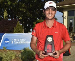 Sam Migdal became the first player in Mules golf history Wednesday to claim the individual national championship.