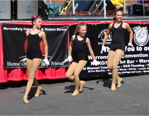 The Grace Performance Studio Dance Team performs “Cupcakes” Saturday at Burg Fest in downtown Warrensburg. Grace Performace Studio is based in Clinton, Missouri.