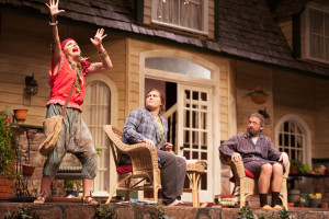 PHOTO BY BRANDON BOWMAN / PHOTO EDITOR Sonia (center) and Vanya look on as Cassandra makes an outlandish prediction about the future of their house.