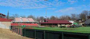 PHOTO BY BRANDON BOWMAN / PHOTO EDITOR The Mid-American Sports Construction has been working since early November to complete the new field that is scheduled to debut on March 4 against Pittsburg State.