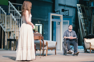 PHOTO BY RYAN BUSH / PHOTOGRAPHER Marisa Perry (left) and Zachary Craft rehearse their roles as Alexandra Giddens and Horace Giddens in "The Little Foxes."