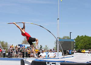 PHOTO SUBMITTED BY UCM ATHLETIC DEPARTMENT Junior pole-vaulter Cole Phillips competed at the 2015 outdoor national championships and was recently named the MIAA Field Athlete of the Week after his performance at the Gorilla Indoor Invitational Feb. 12-13 where he won the event with a jump of 16-8.