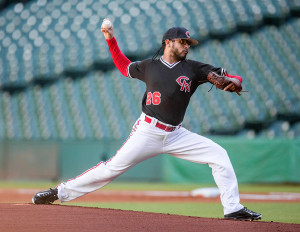 PHOTO SUBMITTED BY UCM ATHLETICS In his first start of the year at the Houston Winter Invitational on Feb. 7 against St. Cloud State, senior pitcher Carlos D’Armas threw 4.2 innings allowing just four hits and striking out a season-high 10.