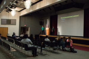 PHOTO BY MULESKINNER STAFF A New Jersey based organization called Attitudes in Reverse presented an exhibit in the Student Recreation and Wellness Center Tuesday afternoon to raise awareness of mental health and suicide prevention. 