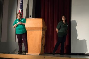 PHOTO BY MULESKINNER STAFF A New Jersey based organization called Attitudes in Reverse presented an exhibit in the Student Recreation and Wellness Center Tuesday afternoon to raise awareness of mental health and suicide prevention. 