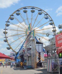 PHOTO BY CASSIE SLANA / SENIOR WRITER The carnival midway is open every day durning the Missouri State Fair's 10-day run. 