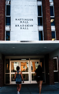 PHOT BY ADAM REID/PHOTOGRAPHER Nattinger/Bradshaw Hall received a possible bomb threat Thursday, Oct. 13.