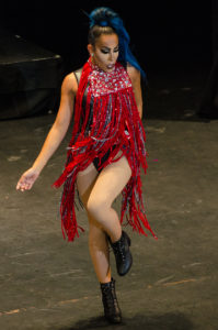 PHOTO BY MARIE NABORS / PHOTO EDITOR Rii Rii performs at the 4th annual Royal Blush Drag Show Sept. 28 in Hendricks Hall 